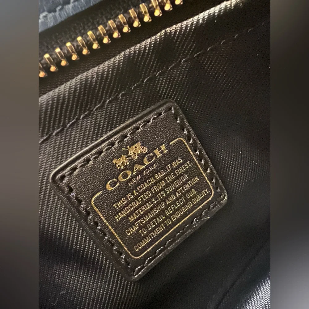 Coach Swagger Exotic Python Snake Skin Blue and Black Crossbody Wristlet
